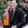 Tom Hiddleston TV Series Loki TVA Brown Peacoat