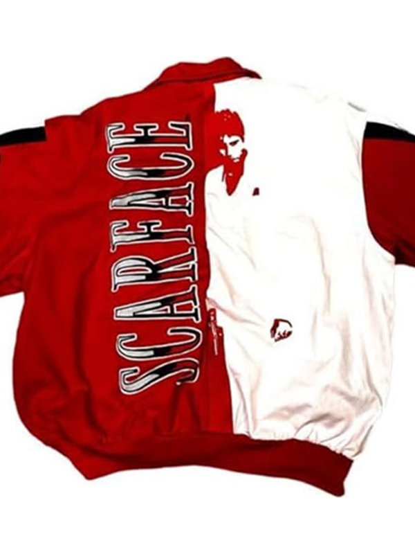 Tony Montana Scarface Red Leather Jacket