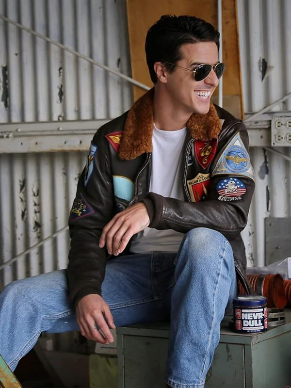 Top Gun Maverick Brown Bomber Jacket