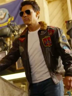 Top Gun Maverick Brown Leather Jacket