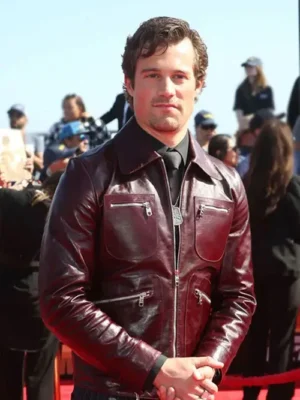 Top Gun Maverick Jake Picking Maroon Jacket