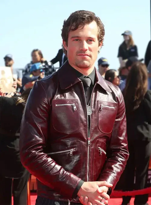Top Gun Maverick Jake Picking Maroon Jacket