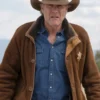 Walt Sheriff Longmire Robert Taylor Brown Suede Leather Coat