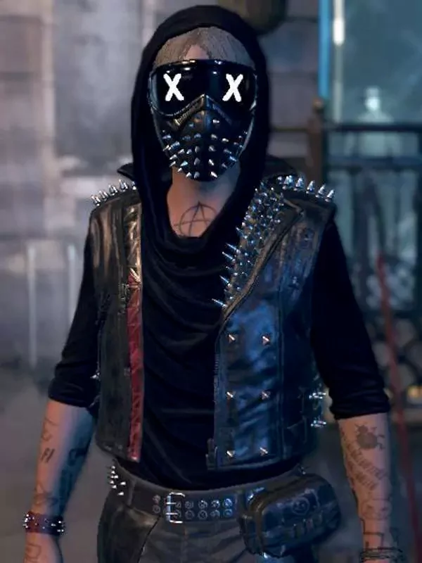 Watch Dogs Bloodline Studded Black Leather Vest