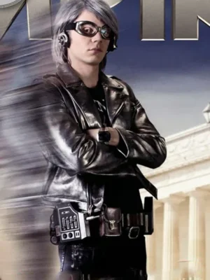 X-men Apocalypse Quicksilver Silver Leather Jacket