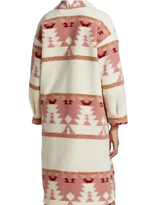 Yellowstone Beth Dutton Pink Trench Coat