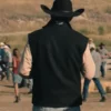 Yellowstone John Dutton Black Wool Vest