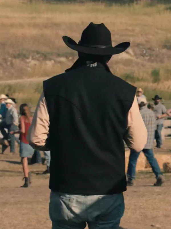 Yellowstone John Dutton Black Wool Vest