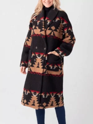 Yellowstone Kelly Reilly Black Wool Coat