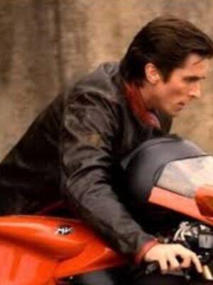 Bruce Wayne Black Leather Jacket
