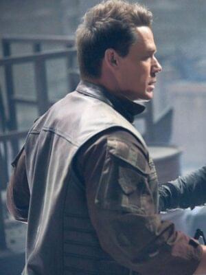 John Cena Black Leather Vest