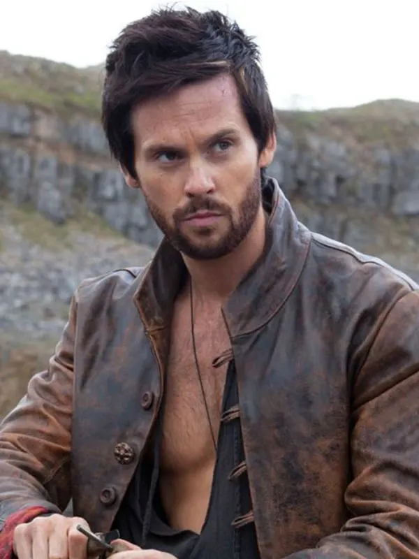 Tom Riley Distressed Brown Leather Jacket